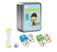 Aymzbd Juego Cartas Memoria y Parejas, 2 Juegos, Lata, 5 cm | Acabado resistente al agua, Cartas educativas bilingües, Asociación imágenes, Para estudiantes tempranos