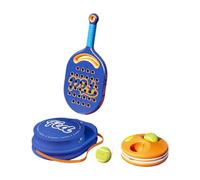 Aymzbd Juego de Raqueta de Tenis de Playa con Pelotas Deportivas, Práctica Y Ligera Pala de Tenis con Bolsa de Almacenamiento para Jardín, Patio Y Exterior, Base de Naranja Individual