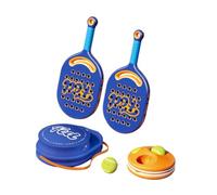 Aymzbd Juego de Raqueta de Tenis de Playa con Pelotas Deportivas, Práctica Y Ligera Pala de Tenis con Bolsa de Almacenamiento para Jardín, Patio Y Exterior, Doble Base de Naranja