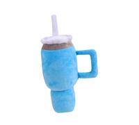 Aymzbd Juguete Chirriante para Perros, Interactivo, para Mascotas, Muebles, Protección, Vaso de Agua Relleno, Vaso de Peluche para Mascotas Pequeñas, Mediana, Azul