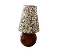 Aymzbd Lámpara de Mesa Pequeña Hecha de Madera Lámpara para Dormitorio Retro Lámpara para Oficina con Pantalla Textil Lámpara Mini de Noche con Usb Adecuada, 9 Cm X 13 Cm X 16 Cm