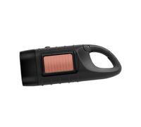 Aymzbd Linterna LED Portátil Recargable por Manivela Y Panel Solar Linterna Compacta Ergonómica de Material PP Adecuada para Senderismo Supervivencia Coche a, Negro