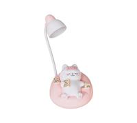 Aymzbd Luz Nocturna de Mesa Lámpara de Gato para Niños con Dimmable Silicona Brillo Ajustable Apto para Dormitorio Habitación Infantil Oficina Decoración Noc, Rosa