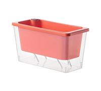 Aymzbd Maceta Autorriego Macetero Autorriego Rectangular Contenedor PP Multifuncional Doble Capa Plantador Resistente para de Riego, Naranja