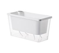 Aymzbd Maceta Autorriego Macetero Autorriego Rectangular Contenedor PP Multifuncional Doble Capa Plantador Resistente para de Riego, Blanco