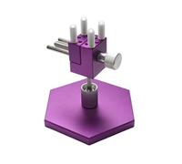 Aymzbd Mini Tornillo de Banco Profesional con de Sujeción de Silicona Base Metálica Rotativa Herramienta de Precisión Ajustable Adecuado para Joyería, Base Hexagonal, Individual
