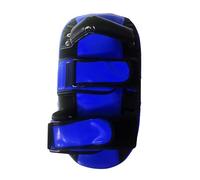 Aymzbd Muay Thai Almohadilla de Entrenamiento de Boxeo Escudo de Defensa Taekwondo Protector Acolchado con Absorción de Impactos Correa Ajustable de PU, Azul Negro