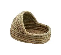 Aymzbd Nido para Hámster Cueva Cama Refugio Paja Mimbre Mascotas Pequeñas Masticable Transpirable Estilo Zapatilla Adecuado para Conejos en Jaula, 15cmx10cm