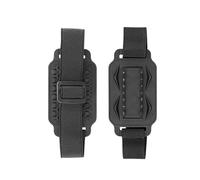 Aymzbd Par de Crampones para Zapatos Cubre Hielo Antideslizantes Ligeros Y con Suela de Goma Flexible para Mayor Adherencia Adecuado para Protecció, Correa Negra
