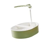 Aymzbd Parrot Bañera para Aves Regalo Ajustable Bañera para Lovebird Y Cockatiel Contenedor de Baño con Válvula de Agua Soporte Ergonómico Impermeable PP Ade, Verde