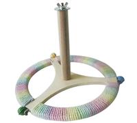 Aymzbd Parrots Playstand de Madera Resistente para Entrenamiento Ejercicio y Juego Soporte Giratorio Antideslizante Adecuado para Loros y Aves Pequeñas en, Style B