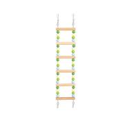 Aymzbd Percha para Jaula de Pájaros, Soporte de Madera para Columpio para Pájaros, Jaula para Loros, Columpio Colgante para Pájaros de Tamaño Pequeño, Verde Estilo B