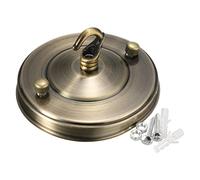 Aymzbd Placa de Gancho de Roseta de Techo Bases de Montaje de Luz de Araña Placa de Gancho de Techo Resistente, Bronce, Individual