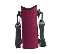 Aymzbd Porta Botellas de Agua Organizador Portabotellas Funda con Soporte Correa de Hombro Material Neopreno Resistente Y Antichoque Adecuado Escuel, Rojo