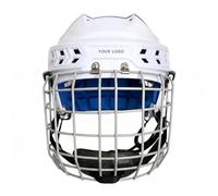 Aymzbd Protector de Cabeza Deportivo para Hockey Casco Resistente con Carcasa Ventilada y Jaula Facial Correa Ajustable Acolchado EVA Adecuado para, S 53.5 57cm