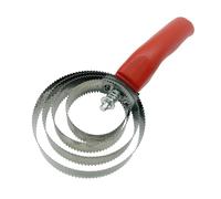 Aymzbd Rastrillo para Caballos Cepillo Anillo Doble Peine Metálico Mango Antideslizante Limpieza Cómoda Adecuado para Uso con Ganado Perros Cabras Ovejas, Rojo