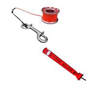 Aymzbd Scuba Buceo Inflable Superficie Carrete Robusto Tubo Señalizador Reflectante Accesorio Indispensable para Subacuática Diseñado en TPU Y, Rosado