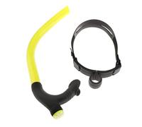 Aymzbd Snorkel Profesional con Tubo Y Silicona Segura para Respirar Bajo Agua Correa con Clip Montaje Central Purga Automática Apto para Natació, Amarillo