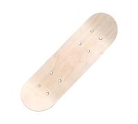 Aymzbd Tabla de Patineta en para Niños Madera Natural Portátil Deck Liso para Pintar a Mano Favorece Desarrollo Motriz Y Creativo Adecuada para Regalo, 43cm Sin Ruedas