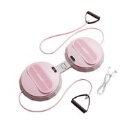 Aymzbd Tabla de Torsión de Cintura Tablero Plegable Entrenador Abdominal con Función Masájeo Pantalla Inteligente Soporta Gran Peso Apta para Mujeres Adulto, Rosa
