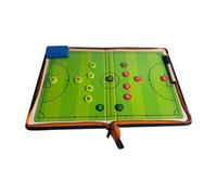 Aymzbd Tablero de Estrategias Fútbol Entrenador Portaplanos Borrable Marcador Portátil PU Adecuado para Enseñanza Deportiva y Práctica en Gimnasio, Verde