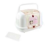 Aymzbd Transportín de Viaje para Mascotas, Jaula para Perros Y Gatos Al Aire Libre, Ventilación, Caja de Aire de Avión, Transportador de Gatos de Lado, Blanco
