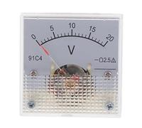 Aymzbd Voltímetro DC Analógico Instrumento de Voltaje para Panel Medidor de Batería Eléctrica Indicador de Voltios Analógico Hecho en Plástico Resistente Ade, 5