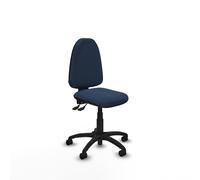 Aýna as similpiel azul marino sin brazos base poliamida ruedas nailon