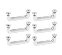 AYNEFY Angle de Derecha Puente de Hebilla de Hebilla de Metal Metal Aleación de Zinc Aleación para Bolsas Cinturas de Chaquetas con Electroplating Anti- (SILVER)