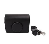 AYNEFY Bolsa de de Cámara, Caja Protectora de Cuero PU con Correa Ajustable, Mini Cámaras 14.3x5.3x10.5cm (Black)