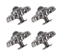AYNEFY Botones de Flores de Metal de 16.5 Mm, 10 Juegos Botón de Tornillo de Metal Botones de Patrón de Flores Metálicos de 4.5 Mm Tornillos Cruzados para Bolsas Hechas a Mano Falas de