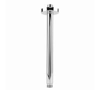 AYNEFY Brazo de Acero Brazo de Ducha de Techo Redonda del de la Pared de la Pared de Acero Inoxidable de Ducha de Inoxidable para Baño Accesorio de a Prueba de óxido Cromado con Estandarte con (10