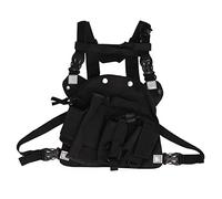 AYNEFY Correa de Hombro Ajustable Walkie Talkie Universal Bolsillo en el Pecho Radio Arnés de Pecho Bolsa con Tela Oxford, Orientación Vertical para GP340 CP040 BF UV 5R, Ideal para