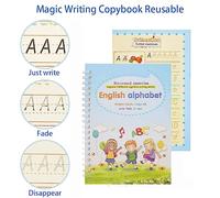 AYNEFY Cuaderno de Práctica de Inglés, Papel Reciclado, Cuaderno de Escritura a Mano Reutilizable para Niños con Dibujo, Letras, Números, Perfecto para Aprender y Practicar (Colores variados)