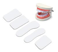 AYNEFY Espejo Reflector Fotográfico Dental, Inspección de Espéculo de Boca de Vidrio Intraoral de Ortodoncia de 2 Caras para Dentista Clínico (5 Piezas)