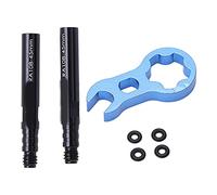 AYNEFY Extensión de la Válvula de Bicicleta Válvula de Aluminio Válvula de Extensión de Aluminio Hecho de Aleación de Aluminio 2 Piezas con Doble Sello para Bicicleta de Carreras (45 mm)