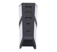 AYNEFY Extensor de Puerto USB, Hub USB 2.0 de 5 Puertos, Hub USB C para Consola con 3 Puertos USB 2.0 y 2 Puertos USB C, No Necesita Adaptador de Corriente, Almohadillas