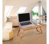 AYNEFY Mesa de sofá para computadora portátil, Escritorio PORTÁTIL PORTÁTIL Mesa de Cama de bambú Bandeja de Servicio para Libros de Lectura para R Desayunar para Ver películas