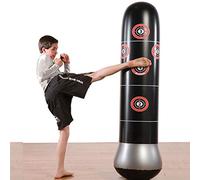 AYNEFY Saco de Boxeo Independiente, Saco de Boxeo Independiente para Fitness Boxeo MMA Muay Thai Kickboxing, Saco Inflable con Objetivos de Golpe, 1,45 m para niños y Adultos