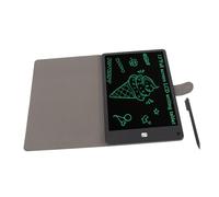 AYNEFY Tableta de Escritura LCD de 12 Pulgadas, Bloc de Dibujo Electrónico con Estuche de PU, Bolígrafo para el Cuidado de los Ojos, Borrable, Reutilizable para Redactar y Tomar Notas