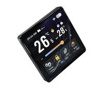 AYNEFY Termostato de Calefacción Eléctrica WiFi, Controlador de Temperatura de Pantalla Táctil Inteligente con Pantalla a Color de 4 Pulgadas y Sensor Incorporado, para Calefacción (Black)