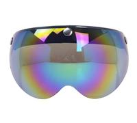 AYNEFY Visera Universal para Casco de Motocicleta, Resistente Al Viento, con 3 Broches, Protección Frontal Abatible Anti- y Antivaho para Medios Cascos, Ideal para Montar y Viajar (COLORFUL)