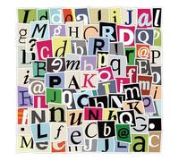 AYNKH 100 calcomanías de letras de garabatos, multicolor, autoadhesivas, impermeables, para álbumes de recortes, bricolaje, póster, buzones, estuche de viaje, libros de recortes, laptop