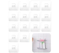 AYNKH 15 ganchos adhesivos de repuesto para estante de ducha, no requiere taladrar, estantes de jabón transparentes fuertes, estantes de almacenamiento de baño y cocina