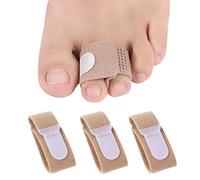 AYNKH 3 cintas para dedos de dedos, vendas acolchadas de tela para dedos de los pies, protectores de dedos para articulaciones de dedos dislocadas hinchadas atascadas