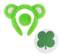 AYNKH Disfraz de oso de carnaval, diadema de orejas de oso, cola de nube, accesorio de uniforme de grupo de hermanas y amigos, accesorio para actividades de festivales, disfraces de arco iris de moda