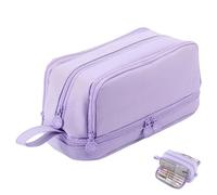 AYNKH Estuche especial para lápices de gran capacidad con 4 compartimentos para niñas y niños, organizador de papelería, bolsa de maquillaje de oficina, bolsa portátil para adolescentes, adultos