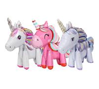AYNKH Globo de Aluminio 3D de Unicornio, Decoración para Fiesta de Cumpleaños - 3 Piezas