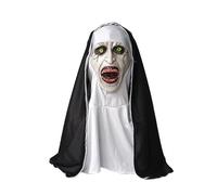AYNKH Halloween Horror Nun Mask, Scary Látex Full Head Mask with Headscarf, The Nonn/The Nun Creepy Mask for Adult and Kids, Halloween Disfraz Party Props, Cosplay Dress Up