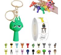 AYNKH - Juego de 6 colgantes de colores para niños, 1 rollo de pegatinas Sprenky(500), coolie Boi Sprenky Figuras Móviles, Figuras Sprunki,Perfecto Navidad, Halloween, regalo de cumpleaños para niños